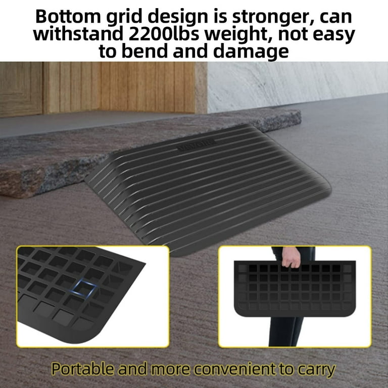 Anti-Slip Rubber Ramp Mats for Wheelchair Ramps