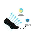 thumbnail image 4 of Cosyfeel Mens or Women Unisex No Show Socks Non Slip Bamboo Low Cut Casual Socks (Pairs of 6) (Black, Large), 4 of 8