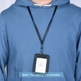 thumbnail image 5 of Unique Bargains Flat Lanyards, Neck Strap Swivel Hook Name Tag Badge Holder Black 5 Pack, 5 of 5