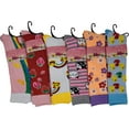 thumbnail image 2 of Ayla 6 Pairs Kids Big Girls Youth Baby Children's Novelty Design Knee High Socks, 2 of 3