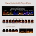 thumbnail image 6 of Modern Ember Patton 64" Black Mantel Electric Fireplace Package, 42" Firebox, 5 Flame Colors, 10 Ember Bed Colors, Log & Crystal Kits, Alexa/Wi-Fi Enabled, 6 of 8
