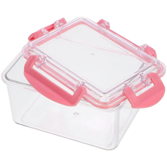 MEIBUTYUP Plastic Storage Box Pink 1Set 4.5x3.3x2.6in