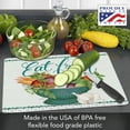 thumbnail image 2 of Cut N' Funnel "Eat Fresh" Designer Flexible Plastic Cutting Board Mat, 2 of 7