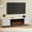 White, variant on Erinnyees 70" Modern TV Stand with 36" Electric Fireplace, Fluted Design & Marble Top for TVs up to 80", Metal Leg Media Console, White