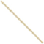 Leslie's 14K Polished 6.0mm Fancy Link 7. 5 inch Bracelet
