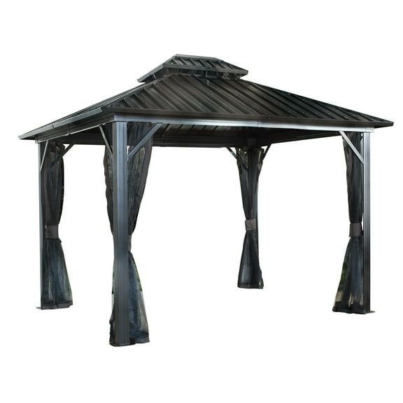 Sojag Genova 12 x 12 x 10 ft Dark Brown Gazebo