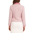 thumbnail image 3 of BLAZER DE TWEED A CUADROS DE VELVET CON COLLAR ELEGANTE PARA MUJERES CHIC XS ROSA, 3 of 6