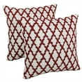 thumbnail image 1 of Blazing Needles 20 inch Throw Pillows in Ivory with Red Beads, 1 of 1