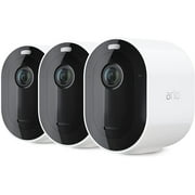 Arl Pro 4 Spotlight Camera Security Bundle - 3 Wire-Free Cameras Indoor/Outdoor 2K with Color Night Vision - White