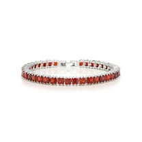 Gem Stone King Princess Cut Cubic Zirconia Classic Tennis Bracelet for Women (15.00 Cttw, 4MM CZ, Size 7 inch)