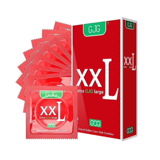 Gjg Xxl Condoms, Ultra Thin And Lubricated For Safe And Comfortable Sex - 10 Pack