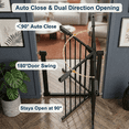 thumbnail image 3 of Fairy Baby 40" Tall 22.4"-24.6" Narrow Baby Safety Gate with Wall Protectors Black Metal Gate, 3 of 9