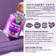 Maju Superfoods Purple Sea Moss Mineral Supplement Immune, Bone & Joint Support 60 Count 60 Capsules