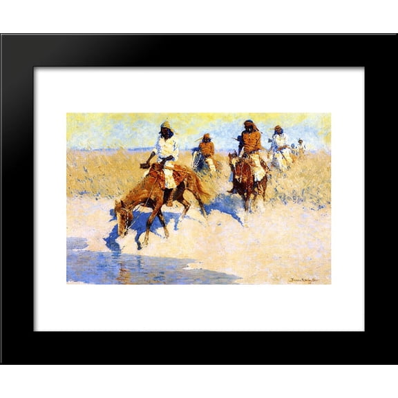 Pool in the Desert 20x24 Framed Art Print by Remington, Frederic