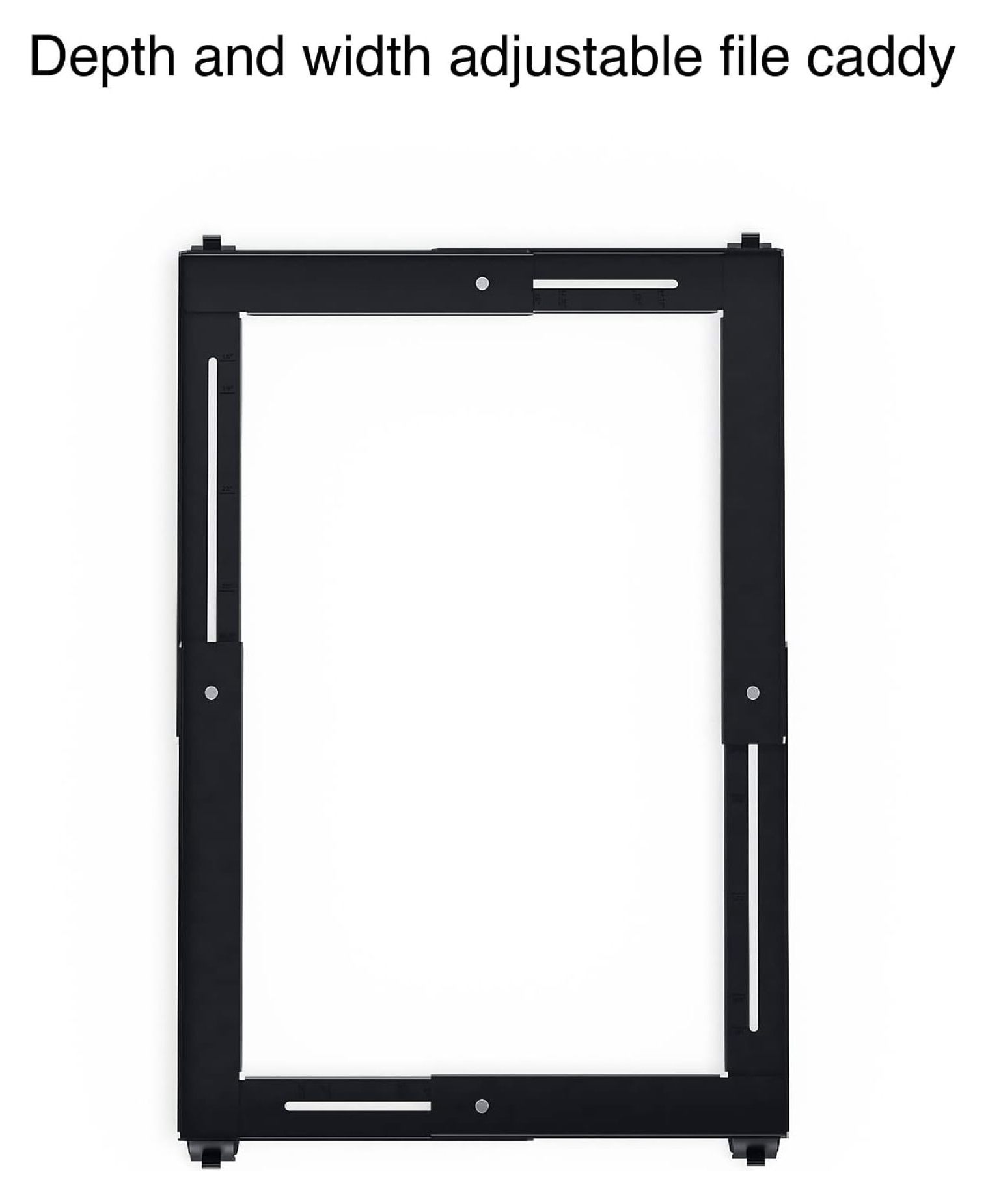 Adjustable File Cabinet Caddy - Letter and Legal Filing Cabinets, Black (ST52140-CC)