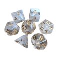 thumbnail image 1 of 7x Acrylic Polyhedral Party Game for Math Teaching Bar Family Gathering Party , White, 1 of 4