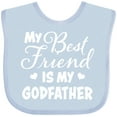 thumbnail image 3 of Inktastic My Best Friend is My Godfather with Hearts Boys or Girls Baby Bib, 3 of 4