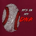 thumbnail image 3 of Wild Bobby, Baseball Fingerprint It's In My DNA, Sports, Men Long Sleeve Shirt, Maroon, Small, 3 of 5