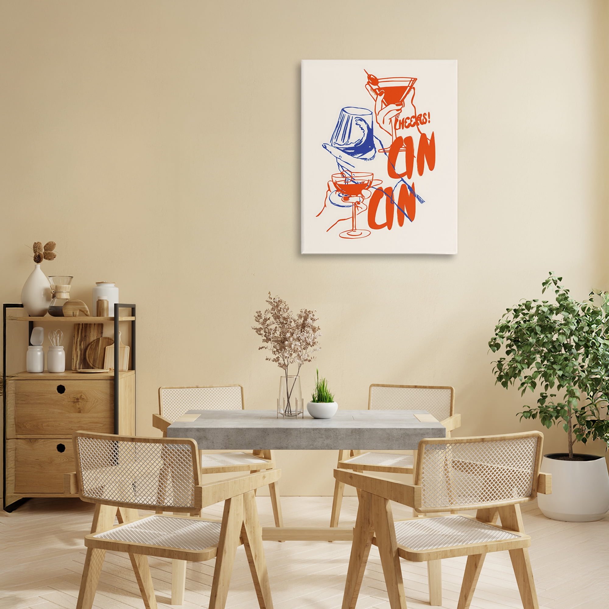 Stupell Industries Retro Cheers Cocktail Toast Canvas Wall Art, design by The Prints Vibe