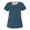 Dark Blue, variant on Vitastitch Scrubs, Women's Solid Color Scrubs Short Sleeve Top with Double Pockets - Breathable Polyester Nursing Uniform, Colorfast & Wash-Resistant for Healthcare Blue L