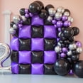 thumbnail image 4 of Kit de pared con globos Adorely, lámina cuadrada, color negro y morado, 25 unidades, 4 of 7