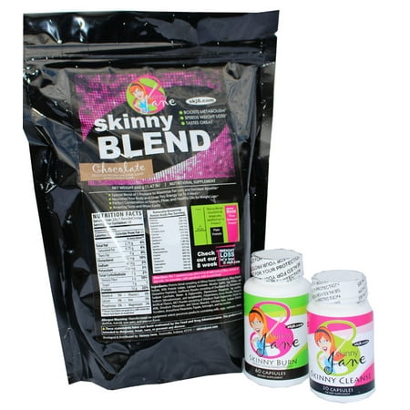 Skinny Jane Slim rapide Kit, perte de poids suppléments diététiques, perdre du poids, meilleure dégustation poudre de protéines Shakes pour les femmes, Appétit Fat Burner pilule, Gentle Cleanse Detox, 30 Kit Jour ~ Chocolat