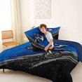 thumbnail image 4 of Manfei Speed Motocross Full Size Comforter Sets，Speed Theme Bedding Comforter Set，Blue,Navy Blue Reversible,3pcs,1 Comforter and 2 Pillowcases, 4 of 7
