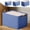 Navy, variant on Foldable Closet Organizer Storage Box with Lid | Fabric Collapsible Storage Bin for Clothes | Navy Fabric Storage Container | 3 Size Options for Bedroom & Wardrobe Organization