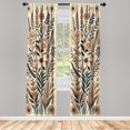 thumbnail image 3 of Ambesonne Vintage Floral Curtains 2 Panel Set, Garden of Nostalgia, Pair of - 28" x 95", Eggshell Umber Slate Blue, 3 of 4