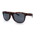 thumbnail image 4 of Rubberized Matte Tortoise Iconic Classic Horn Rim Hipster Sunglasses [Solid Black], 4 of 8