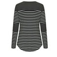 thumbnail image 6 of Bellella Womens Maternity Nursing Tops Comfy Long Sleeve Breastfeeding T-Shirt Autumn Winter Fall Stripe Blouse Tops, 6 of 6