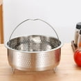 thumbnail image 6 of YIEMEEN Steaming Tray Stainless Steel Food Steamers Basket with Handle Steaming Grid Vegetable Steamers Rack Enduring, 6 of 15