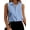 Clear Blue, variant on Womens Casual Sleeveless Button Down Shirts Office Blouses Loose V Neck Tank Tops for Spring Summer