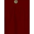 thumbnail image 5 of ZEHJUHAN Women's Casual Button Front Tunic Blouse Solid Color Loose Fit Crew Neck Summer Top, Red, S, 5 of 6