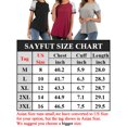 thumbnail image 2 of SAYFUT Round Neck Short Sleeve Shirts For Womens Striped Shirt Maternity Fashion Blouse Tops Casual T-Shir,Plus Size M-3XL/Red/Black/Gray, 2 of 8