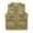 Khaki, variant on Zedker Men's Lightweight V-Neck Vest Zippered Casual Sleeveless Jacket for Hiking Travel with Pockets Army Green L