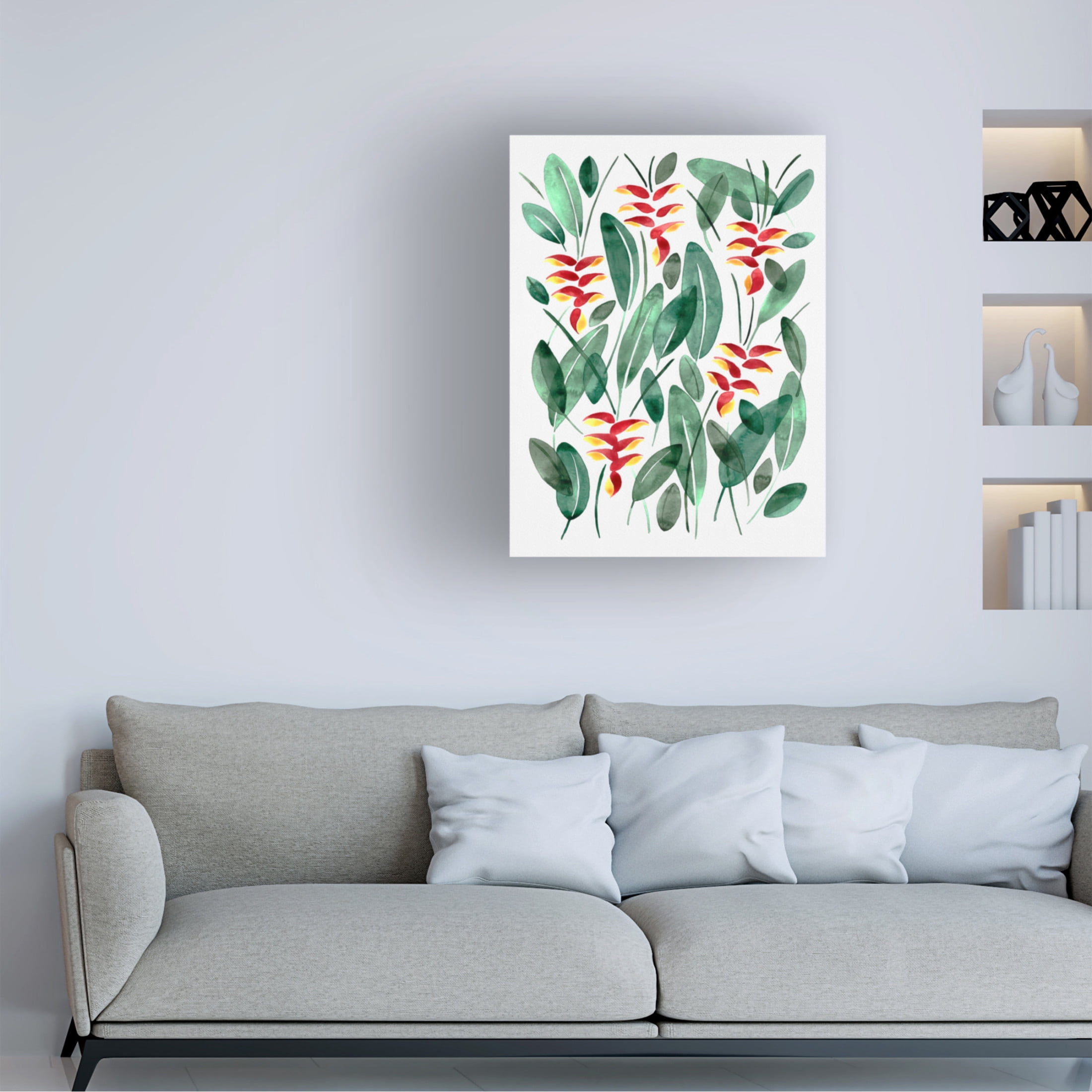 Canvas Wall Art - Cami Juncos 'Hanging Lobster Claw' Wall Art for Living Room, Bedroom, or Office Décor by Trademark Fine Art - 35 x 47 Inches