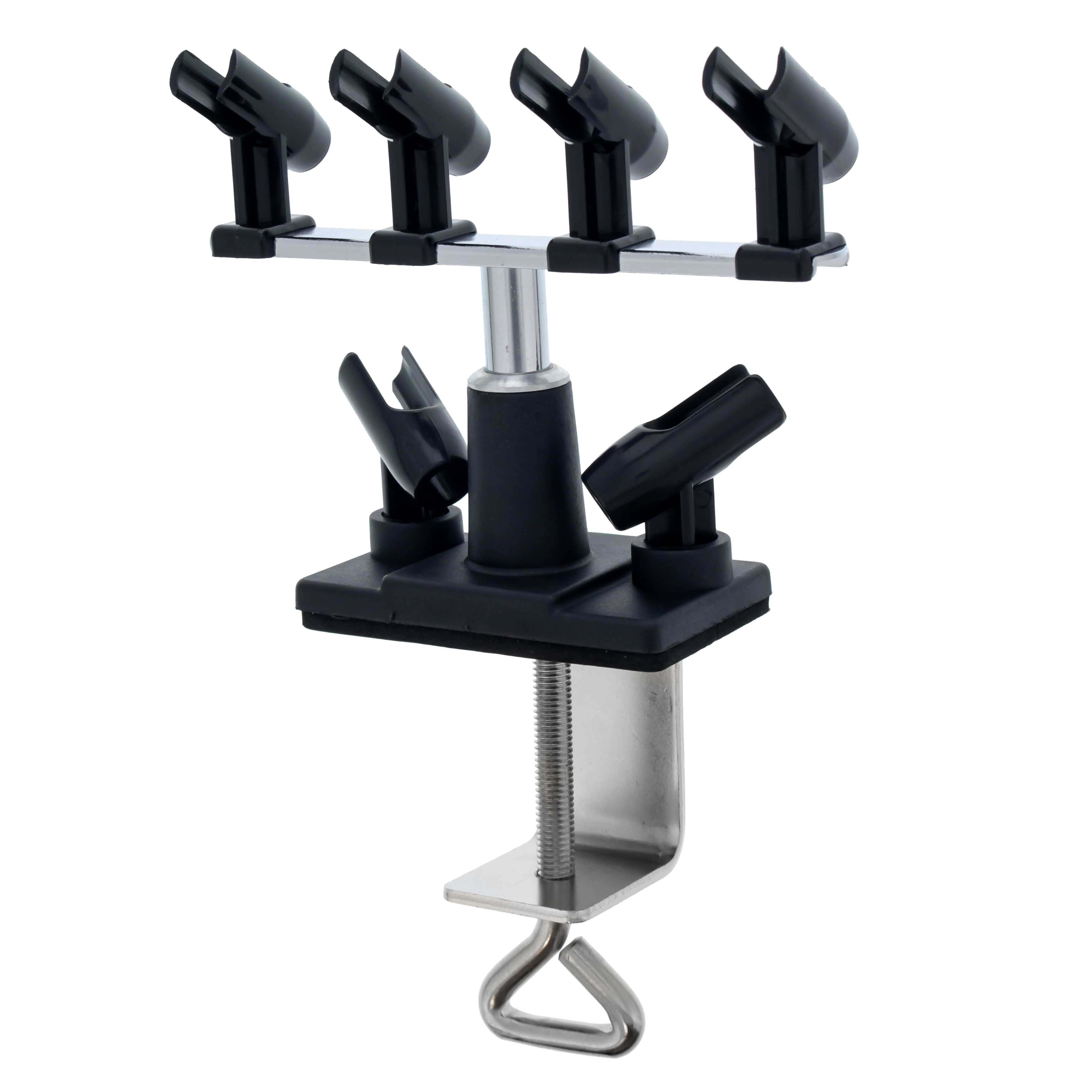 SAGUD Airbrush Holder Clamp-On Style Air Brush Station Stand Kit 360 Rotate Holds Up to 6 Airbrush Guns