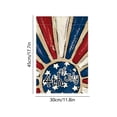 thumbnail image 3 of Yakvarog Patriotic 4th of July Garden Flag, 18" x 12" Durable Burlap Double Sided Red White Blue Design, 4th of July Independence Day Memorial Day Farmhouse Outdoor Seasonal Decor, 3 of 6