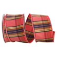 thumbnail image 1 of Reliant Ribbon 93093W-907-40F 20.5 in. 10 Yards Plaid Pizzaz Wired Edge Ribbon, Coral, 1 of 1