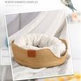 thumbnail image 1 of Cama Redonda para Perro, Cama con cojín para Mascotas, Cama Tejida a Mano para Mascotas, Cama Redonda con cojín para Gatos, Funcionalidad de Alta precisión, 1 of 7