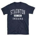 thumbnail image 1 of Staunton Indiana Classic Established Men's Cotton T-Shirt, 1 of 1