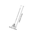 thumbnail image 2 of Raindrops 2Pcs Lightweight Plated Silver Flag Pole Holder with Suction Cup Base for Vehicle Use, 2 of 8