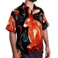 thumbnail image 2 of Easter Men's Short Sleeve Button Down Spread Collar Beach Shirts, 2 of 6