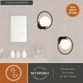 thumbnail image 4 of Bucktown 1 Light Matte Black Mid-Century Modern Wall Sconce White Globe Glass, 4 of 11