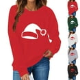 thumbnail image 6 of qucoqpe Women's Christmas Crewneck Sweatshirt Trendy Long Sleeve Holiday Graphic Print Pullover Top, 6 of 6