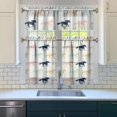 thumbnail image 3 of Kitchen Curtains 36 Inch Short - 3 Panel Set, Cute Horse Pony Print, Rod Pocket Window Curtain, 100% Polyester for Farmhouse, Retro Rural Kitchen, Easy Wash, 3 of 6