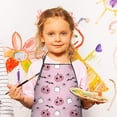 thumbnail image 3 of Cute Halloween Pattern Kids Aprons for Girls and Boys,Adjustable Neck Strap Toddler Aprons for Kids Cooking Baking,23.6"x19", 3 of 7