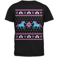 thumbnail image 1 of Unicorn Rainbow Ugly Christmas Sweater Mens T Shirt, 1 of 1