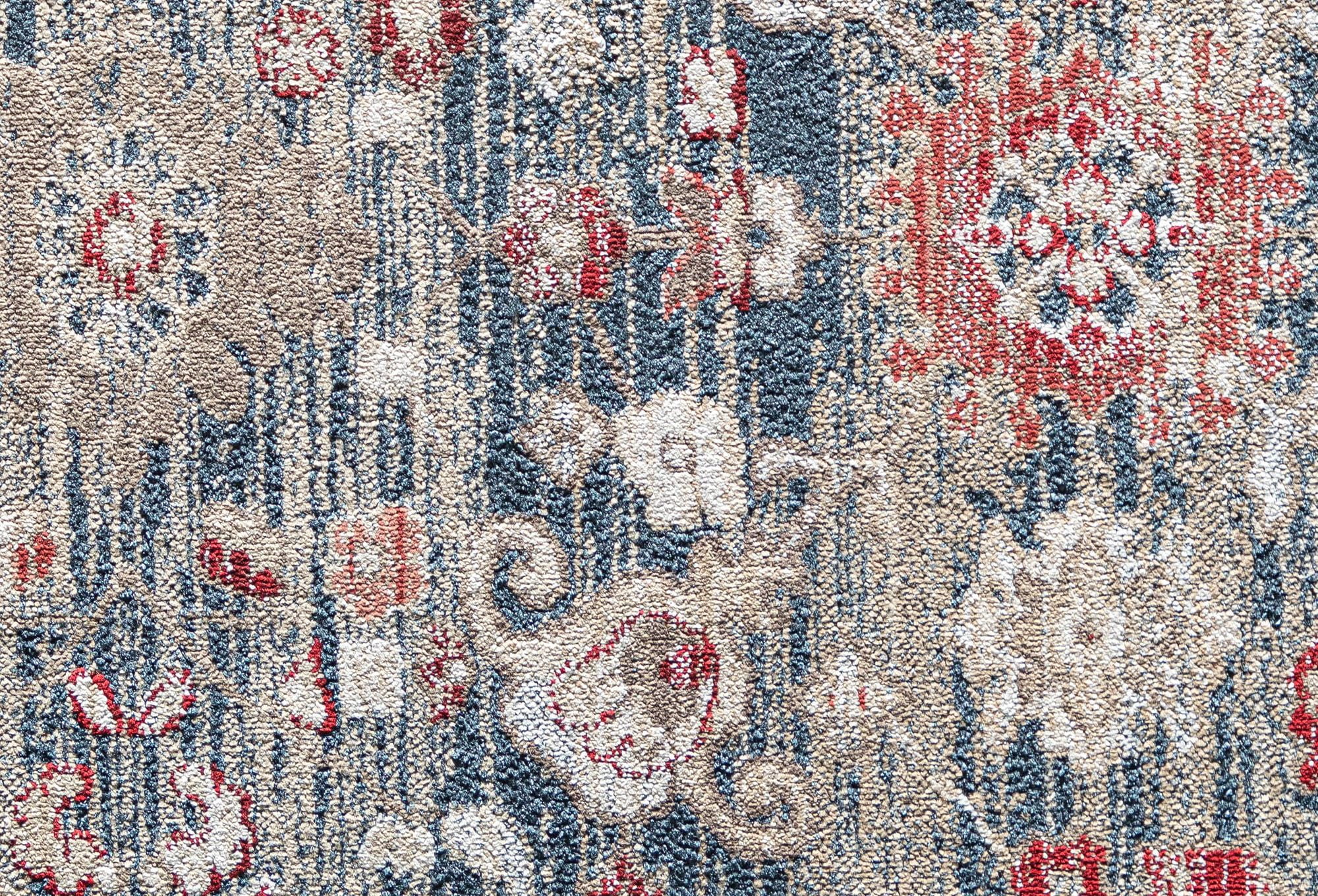 Stratford AM10A Antiqued Bronze Abstract Vintage Beige Area Rug, 2'6" x 8'
